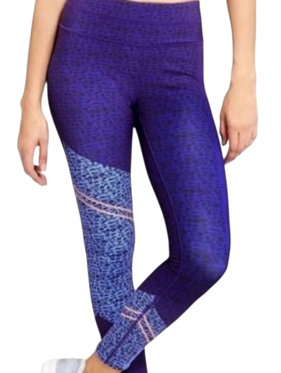 Athleta Pants - ATHLETA Asym Camo Purple 7/8 Yoga Leggings M Running Athletic